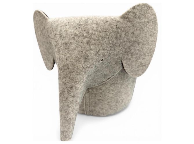 Borsa a mano in pelle di feltro a forma di elefante Loewe Marrone - vista 3