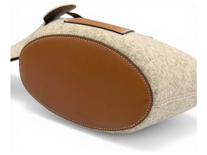 Borsa a mano in pelle di feltro a forma di elefante Loewe Marrone - vista 4