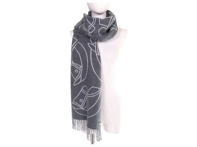 Stola in cashmere Entrelac Equestre di Hermès Marrone - vista 3