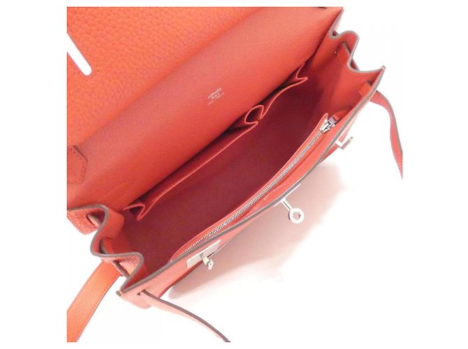 Borsa a Spalla Jypsiere 28cm di Hermès Rosso - vista 8
