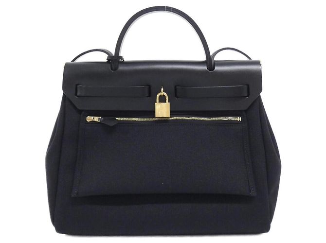Borsa Hermès Herbag Zip PM Nero - vista 2