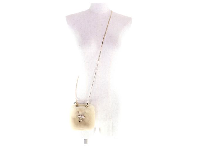 Pochette Mini in Pelle di Pecora Prada - Beige Ecru - vista 5