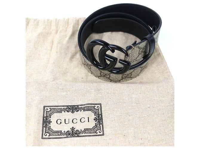 Gucci GG Marmont Supreme Gürtel Schwarz Beige - Ansicht 2