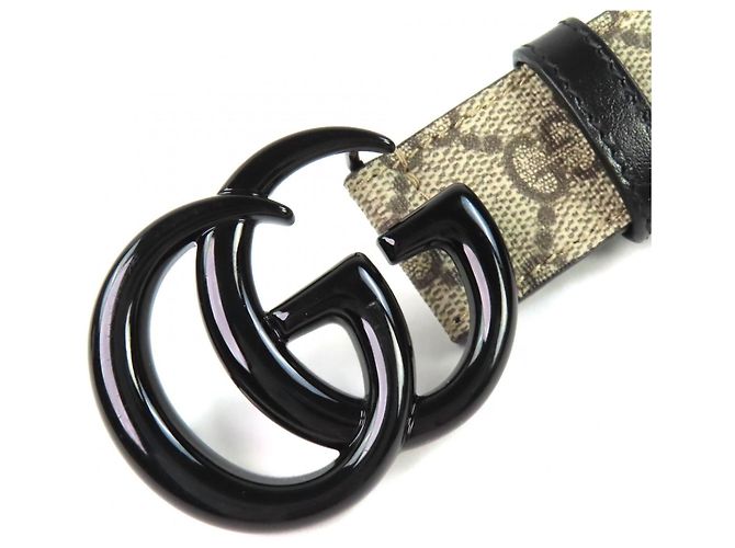Gucci GG Marmont Supreme Gürtel Schwarz Beige - Ansicht 3