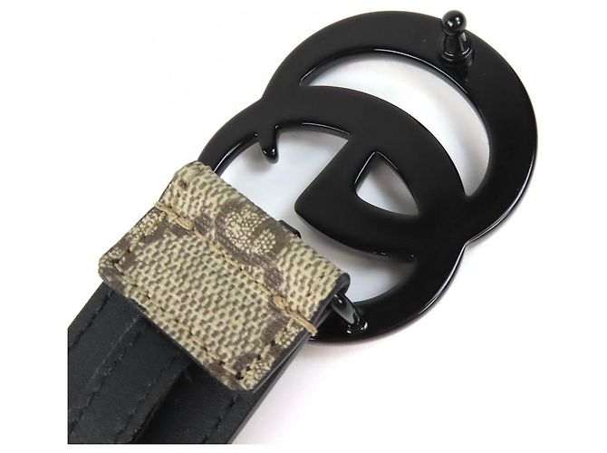 Gucci GG Marmont Supreme Gürtel Schwarz Beige - Ansicht 4