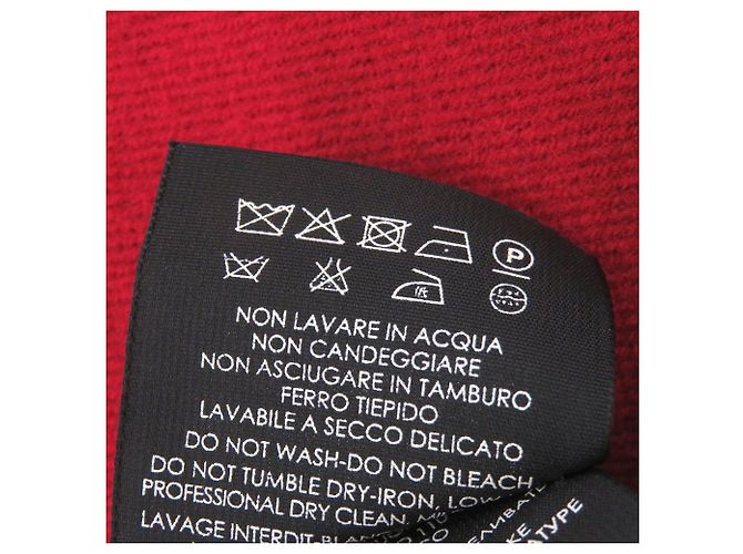 Sciarpa Jumbo GG in jacquard di lana e seta con frange Gucci Rosso Blu navy - vista 9