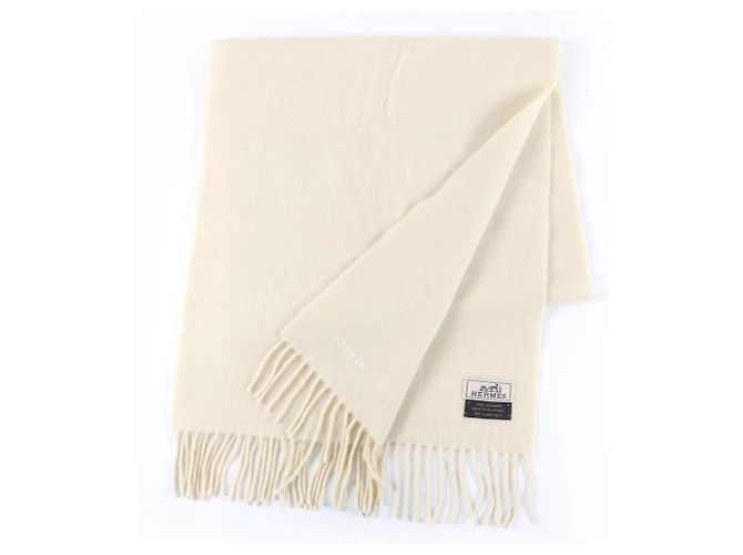 Stola in cashmere avorio Hermès Crudo - vista 2