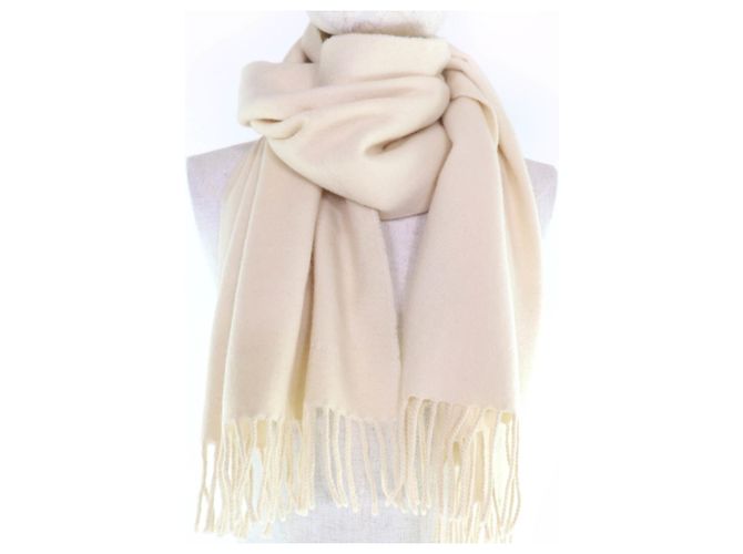 Stola in cashmere avorio Hermès Crudo - vista 3