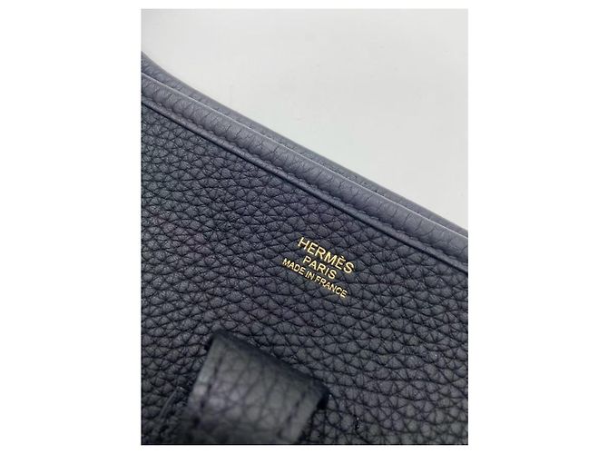 Borsa Hermès Evelyne 29 Nero Oro in pelle - vista 6
