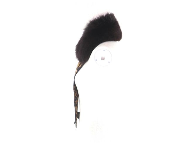 Sciarpa Tippet in seta marrone e pelliccia di volpe Louis Vuitton - vista 5