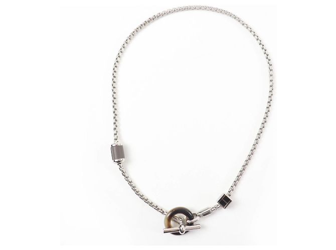Hermès Collana Pendente H-logo Meli Melo HERMES Nero Argento - vista 2