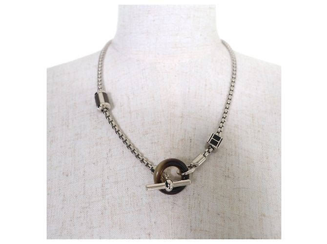Hermès Collana Pendente H-logo Meli Melo HERMES Nero Argento - vista 3