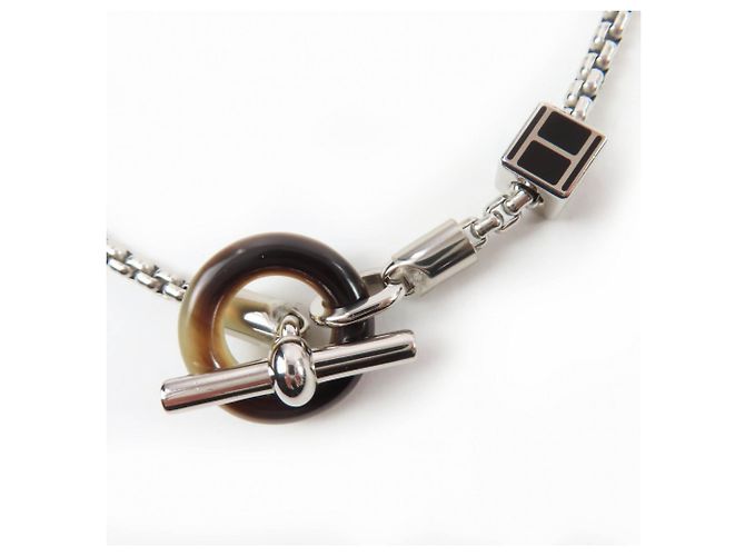 Hermès Collana Pendente H-logo Meli Melo HERMES Nero Argento - vista 4