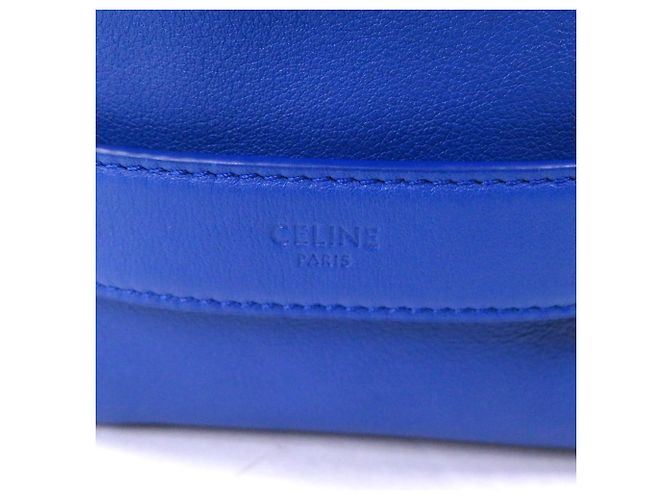 Céline Borsa messenger in pelle di vitello Takeaway di Celine Blu - vista 10