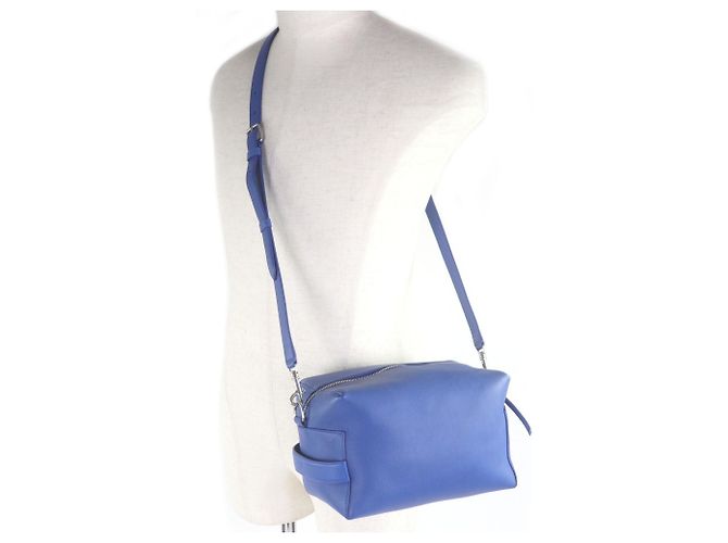 Céline Borsa messenger in pelle di vitello Takeaway di Celine Blu - vista 2