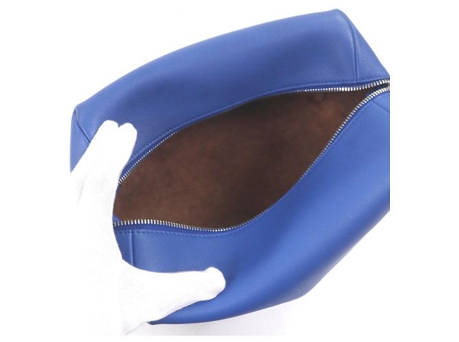 Céline Borsa messenger in pelle di vitello Takeaway di Celine Blu - vista 4