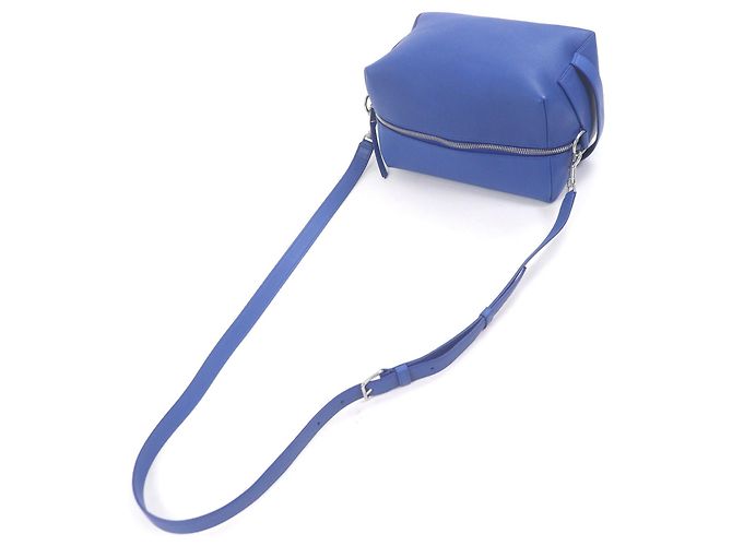 Céline Borsa messenger in pelle di vitello Takeaway di Celine Blu - vista 5