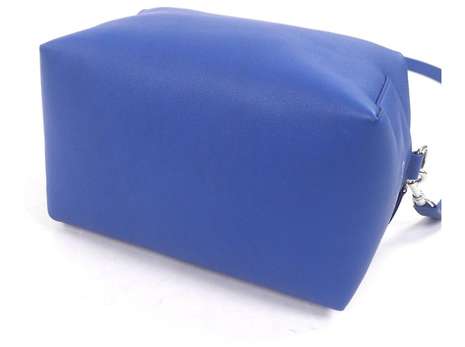 Céline Borsa messenger in pelle di vitello Takeaway di Celine Blu - vista 6