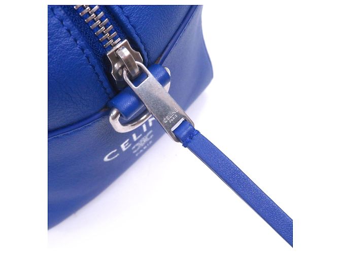 Céline Borsa messenger in pelle di vitello Takeaway di Celine Blu - vista 9