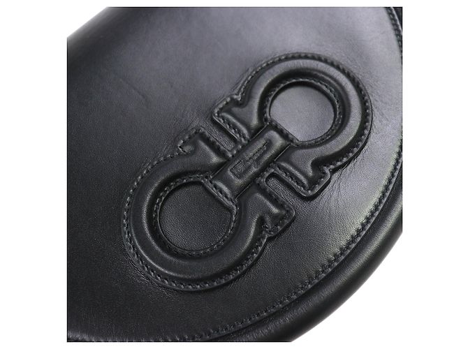 Sac à main en cuir 2-en-1 Salvatore Ferragamo Noir - vue 13
