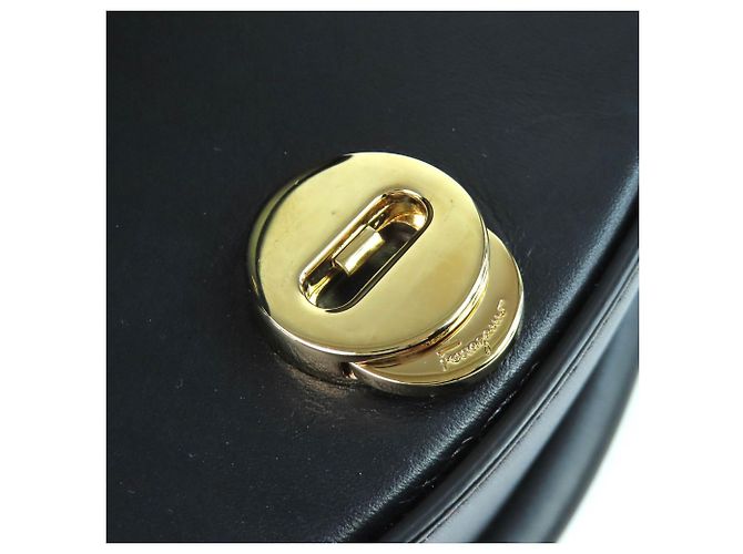 Sac à main en cuir 2-en-1 Salvatore Ferragamo Noir - vue 14