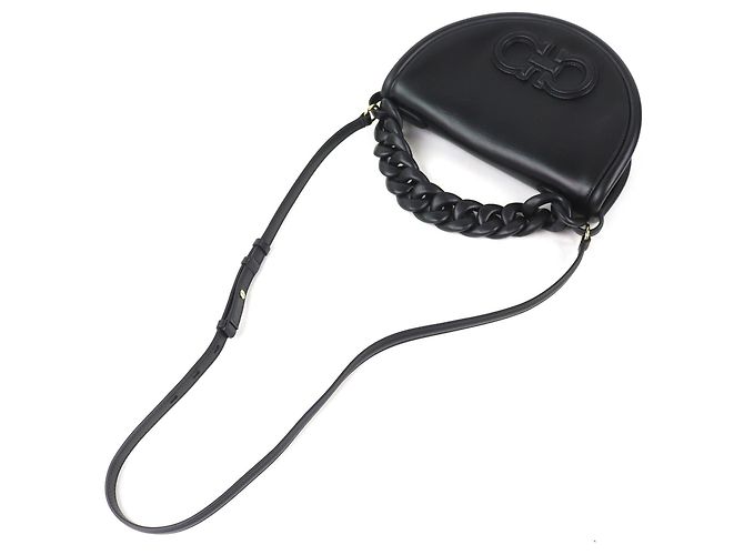 Sac à main en cuir 2-en-1 Salvatore Ferragamo Noir - vue 4