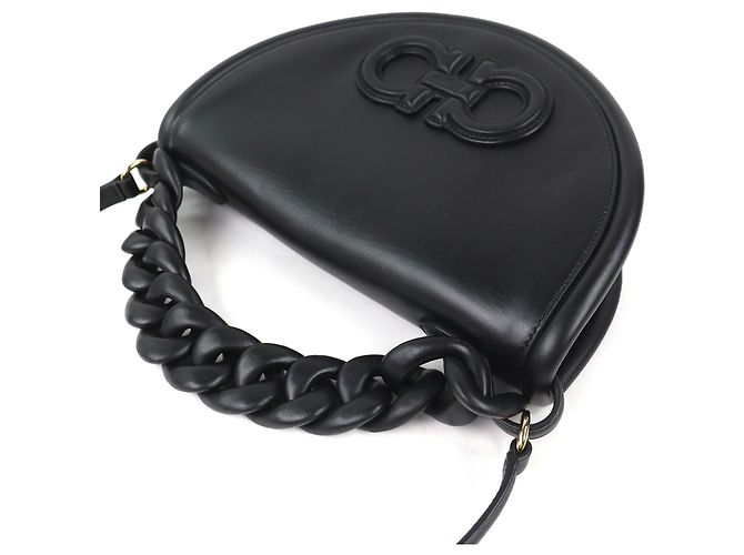 Sac à main en cuir 2-en-1 Salvatore Ferragamo Noir - vue 5
