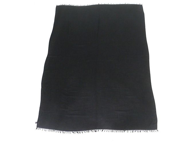 Stola in cashmere e lana con logo H di Hermès Nero - vista 3