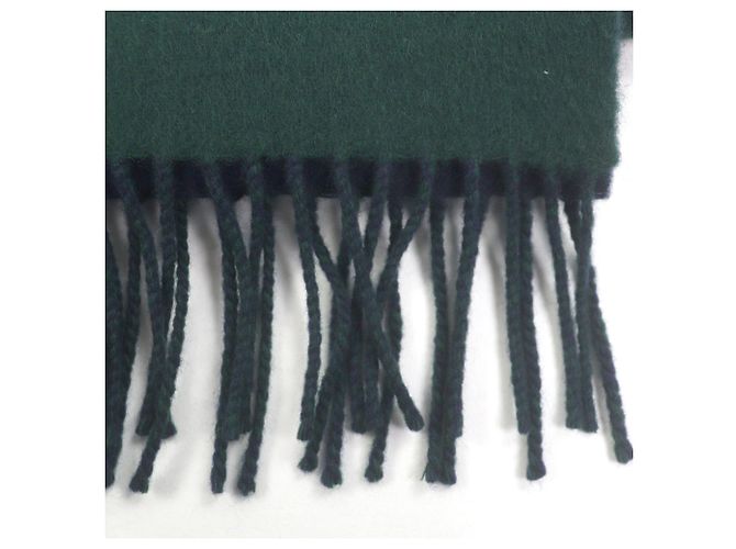 Stola Anagram in lana e cashmere Loewe Verde Blu navy - vista 5