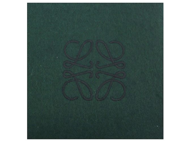 Stola Anagram in lana e cashmere Loewe Verde Blu navy - vista 6