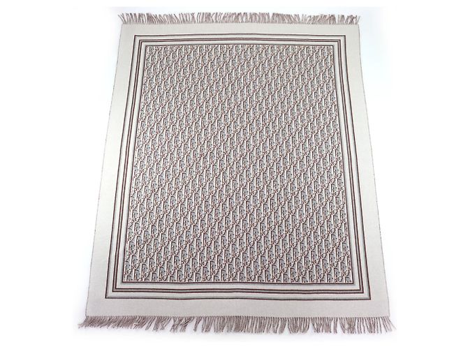 Coperta indossabile in lana e cashmere Christian Dior Homme Marrone Beige - vista 2