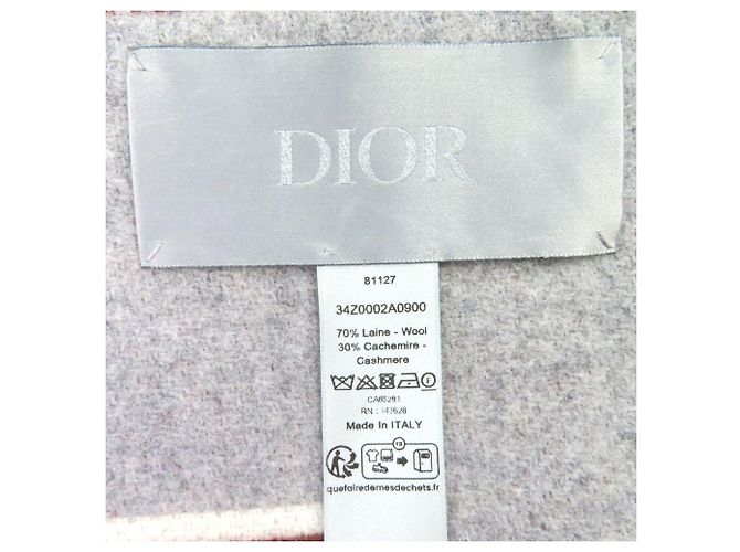 Coperta indossabile in lana e cashmere Christian Dior Homme Marrone Beige - vista 6
