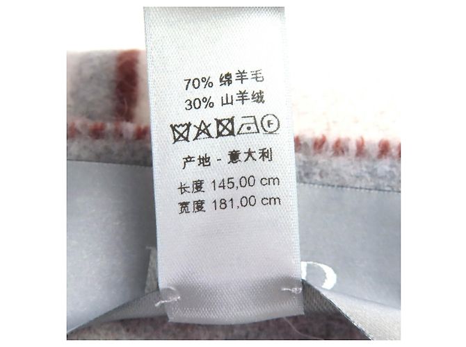 Coperta indossabile in lana e cashmere Christian Dior Homme Marrone Beige - vista 7