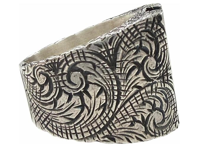 Anello Lettera V Arabesco GUCCI Argento - vista 4