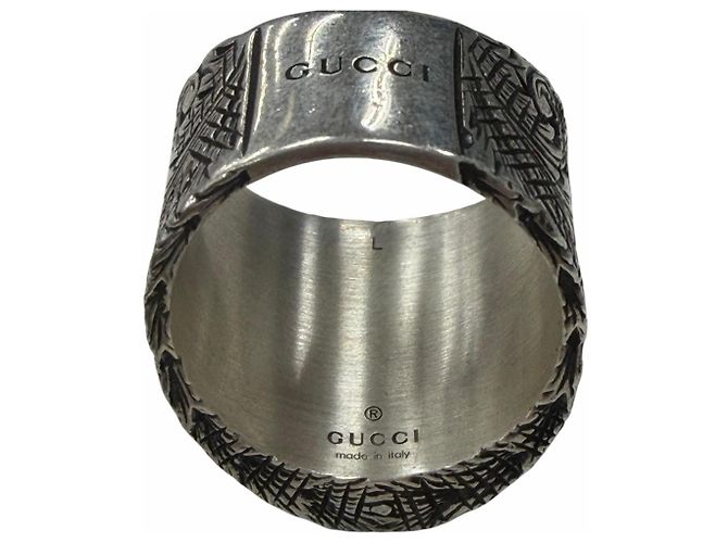 Anello Lettera V Arabesco GUCCI Argento - vista 5
