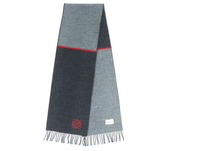 Stola in lana e cashmere Loewe Marrone Rosso - vista 2
