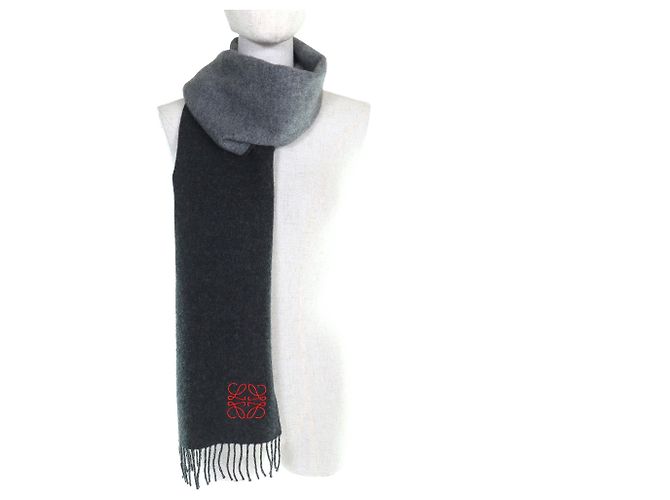 Stola in lana e cashmere Loewe Marrone Rosso - vista 3