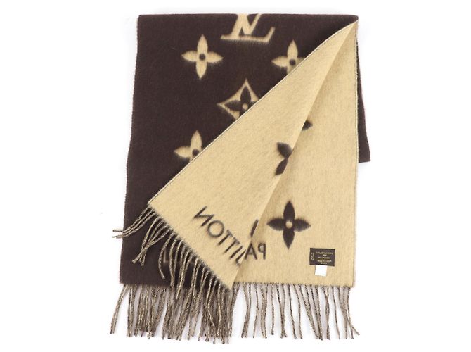 Sciarpa in cashmere marrone Louis Vuitton - vista 2