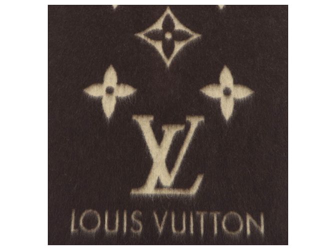 Sciarpa in cashmere marrone Louis Vuitton - vista 4