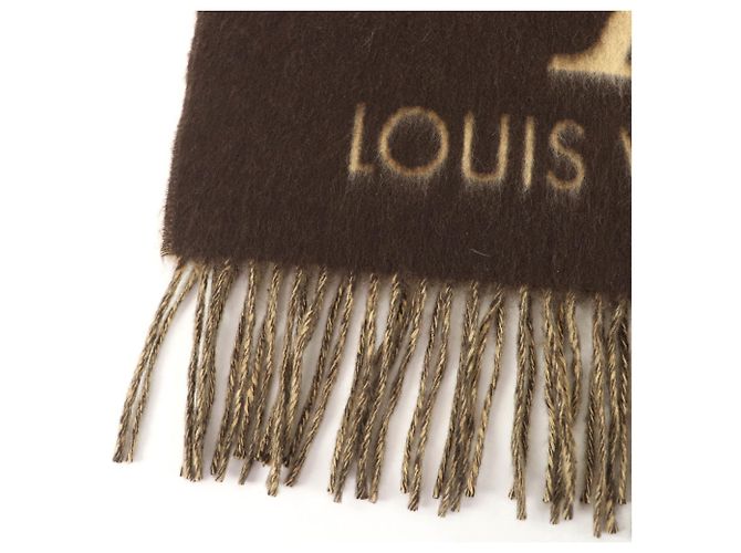 Sciarpa in cashmere marrone Louis Vuitton - vista 5