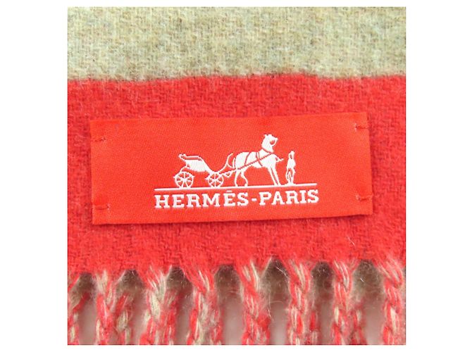 Sciarpa in cashmere Love Story di Hermès Rosso Beige - vista 6