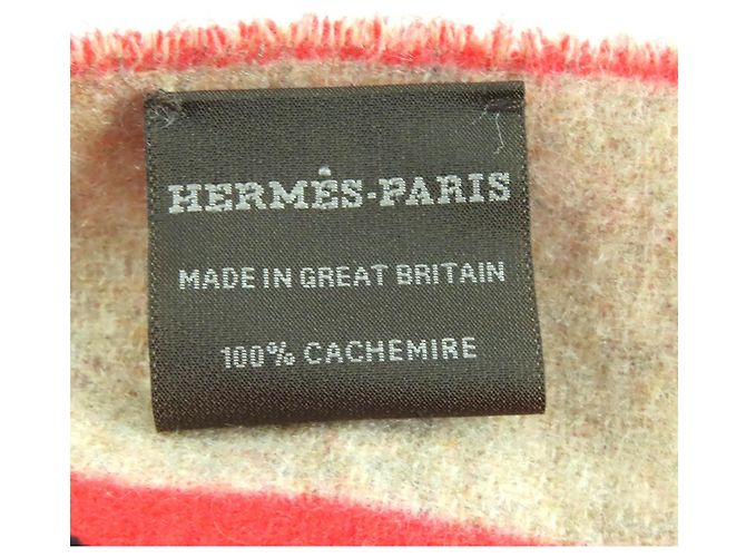 Sciarpa in cashmere Love Story di Hermès Rosso Beige - vista 7