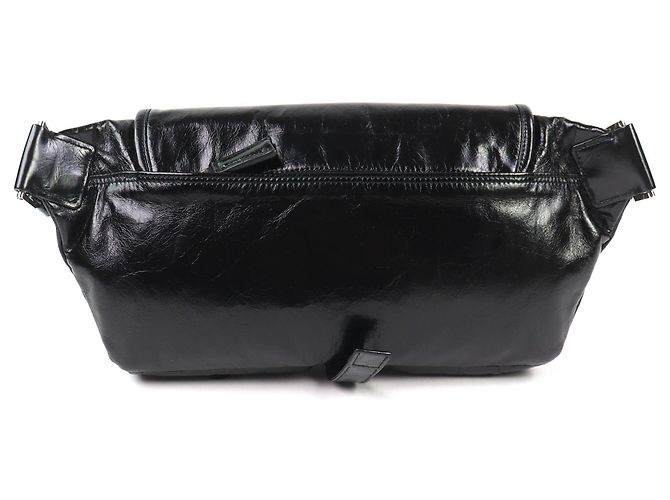 Bolsa de ombro de couro com logo triangular Prada 2VH174 Preto - vista 3