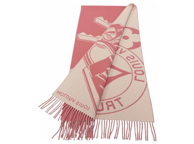 Stola in lana e cashmere Rose Litchi di Louis Vuitton Rosa - vista 2