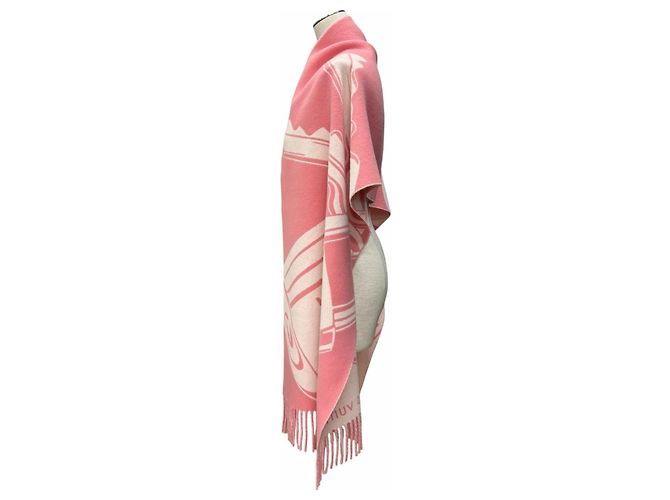 Stola in lana e cashmere Rose Litchi di Louis Vuitton Rosa - vista 4