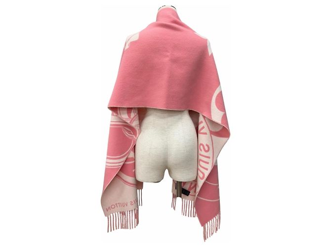 Stola in lana e cashmere Rose Litchi di Louis Vuitton Rosa - vista 5