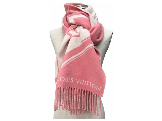 Stola in lana e cashmere Rose Litchi di Louis Vuitton Rosa - vista 6