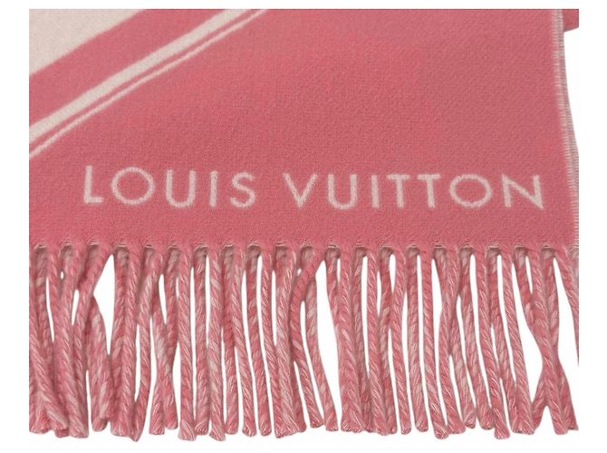 Stola in lana e cashmere Rose Litchi di Louis Vuitton Rosa - vista 7