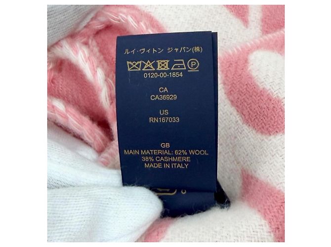 Stola in lana e cashmere Rose Litchi di Louis Vuitton Rosa - vista 9