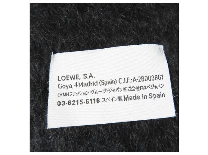 Stola in mohair e lana nera Loewe Nero - vista 6